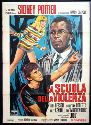 a movie poster with a man pointing at a woman