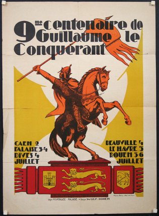 a poster of a knight on a horse