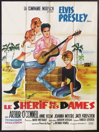 a movie poster with a man playing a guitar