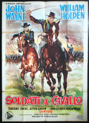 a poster of two men riding horses