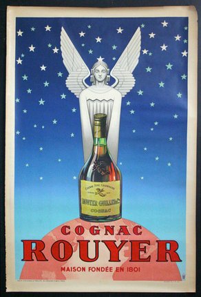 a poster of a bottle of cognac