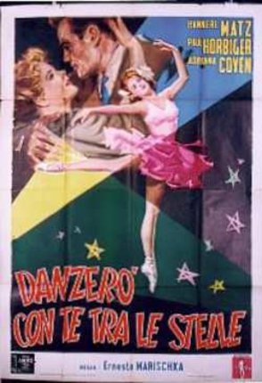 a movie poster with a couple of people dancing