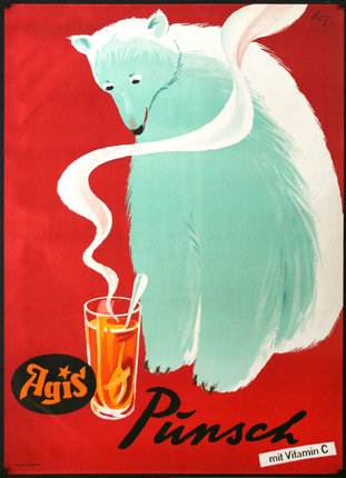 a poster of a polar bear
