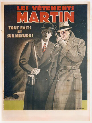 a poster of two men smoking