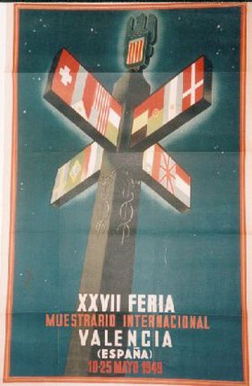 a poster with flags on it