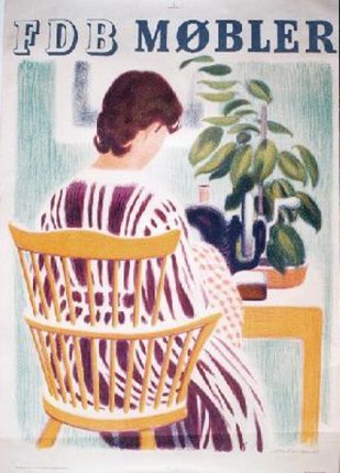 a woman sitting in a chair