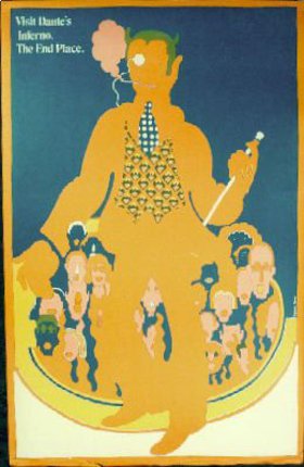 a poster of a man in a yellow dress