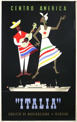 a poster of two people playing instruments