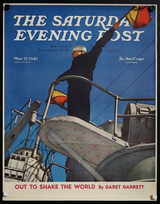 a poster of a sailor on a boat