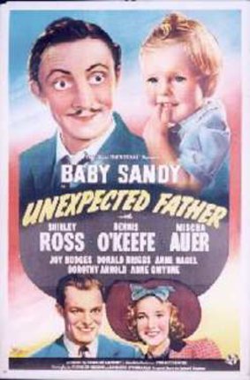 a movie poster with a man and a child