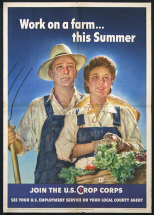 a man and woman holding vegetables