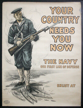 a poster of a man holding a rifle