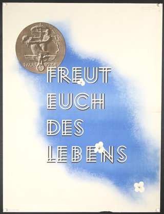 a poster with a coin and text