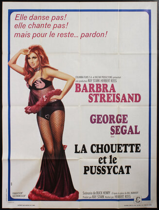 a poster of a barbra streisand