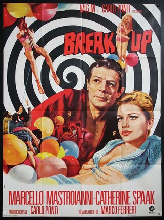 a movie poster with a man and woman