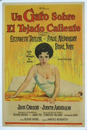 a poster of a woman on a bed