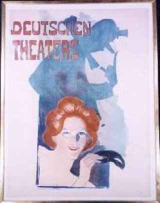 a poster with a woman and shadow