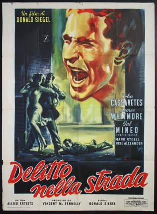 a movie poster with a man screaming