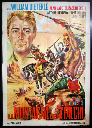 a movie poster of a man on a horse with a man on it