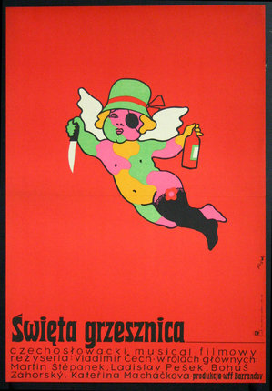 a poster with a cartoon of a pirate