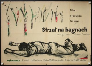 a poster of a man lying on the ground