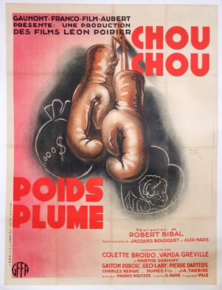 a poster of boxing gloves