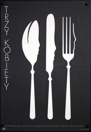 a poster with a fork and spoon