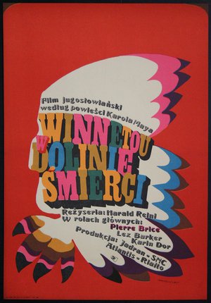 a poster with colorful letters