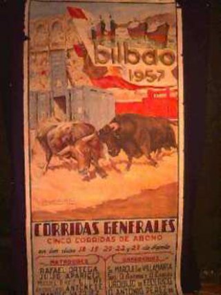 a poster of a bull fight