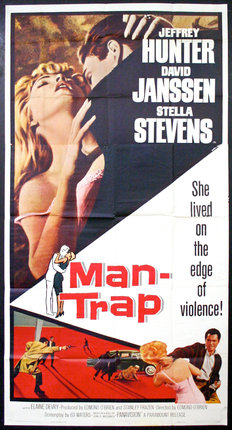a movie poster of a man trap