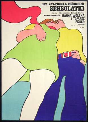 a poster of a couple kissing