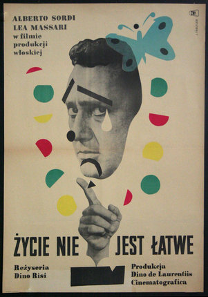 a poster of a man with a sad face