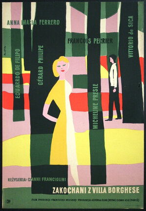 a poster of a woman and a man