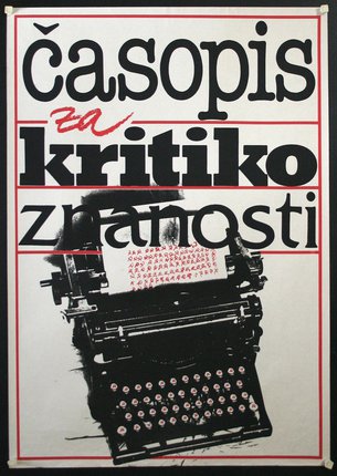 a poster with a typewriter
