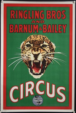 a circus poster with a cheetah