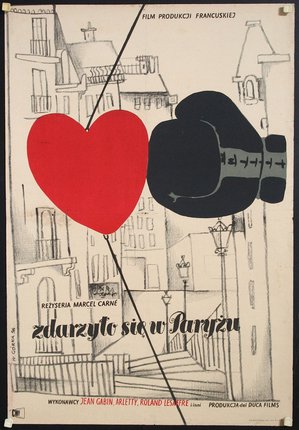 a poster of a heart and glove