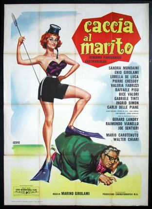 a movie poster of a woman on a man