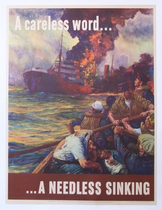 a poster of a ship sinking