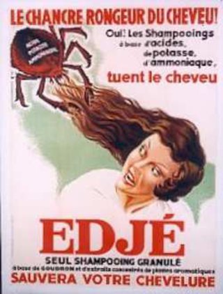 a poster of a woman with a spider