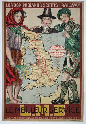 a poster of a map of england