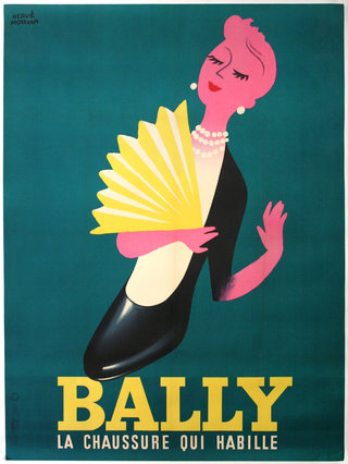 a poster of a woman holding a fan