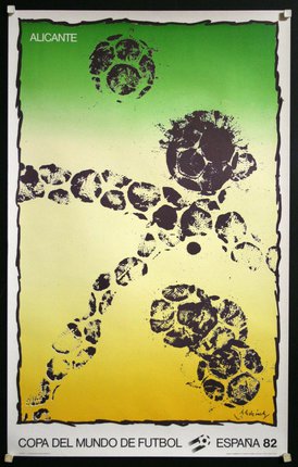 a poster with a foot print
