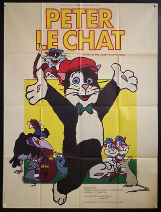a poster of a cartoon cat