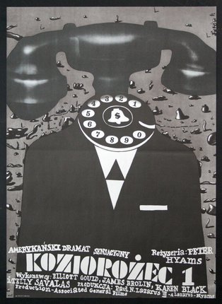 a poster of a man with a phone