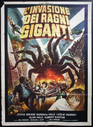 a movie poster with a large spider