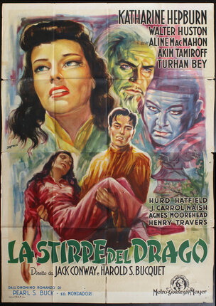 a movie poster of artwork of the film characters, and a man carrying a woman