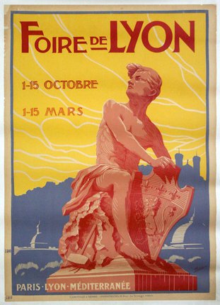 a poster of a man on a boat