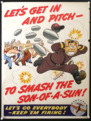 a poster with a cartoon character