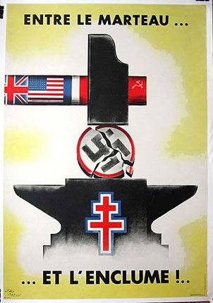 a poster of a hammer and a symbol