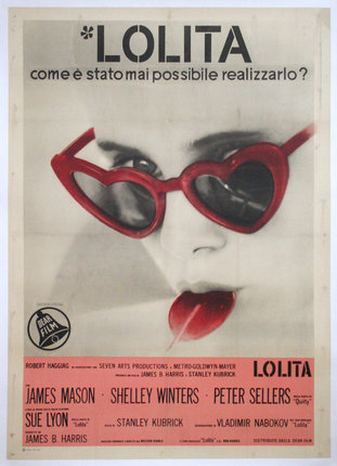 a poster of a woman with red sunglasses